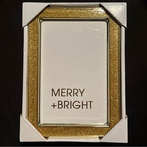 Picture Frame Malden International Designs Merry And Bright Glitter Gold  4x6